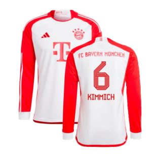 2023-2024 Bayern Munich Long Sleeve Home Shirt (Kimmich 6)