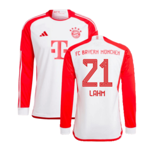 2023-2024 Bayern Munich Long Sleeve Home Shirt (Lahm 21)