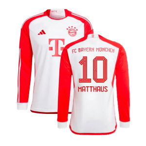 2023-2024 Bayern Munich Long Sleeve Home Shirt (Matthaus 10)