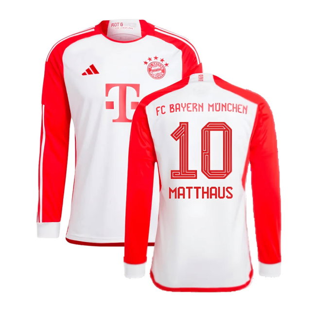 2023-2024 Bayern Munich Long Sleeve Home Shirt (Matthaus 10)