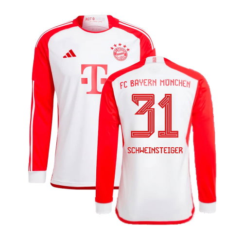 2023-2024 Bayern Munich Long Sleeve Home Shirt (Schweinsteiger 31)