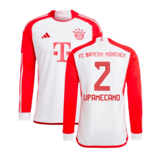 2023-2024 Bayern Munich Long Sleeve Home Shirt (Upamecano 2)