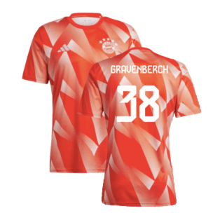 2023-2024 Bayern Munich Pre-Match Shirt (Red) (Gravenberch 38)