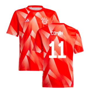 2023-2024 Bayern Munich Pre-Match Shirt (Red) - Kids (Coman 11)