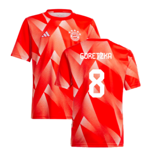 2023-2024 Bayern Munich Pre-Match Shirt (Red) - Kids (Goretzka 8)