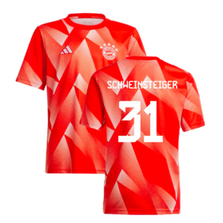 2023-2024 Bayern Munich Pre-Match Shirt (Red) - Kids (Schweinsteiger 31)