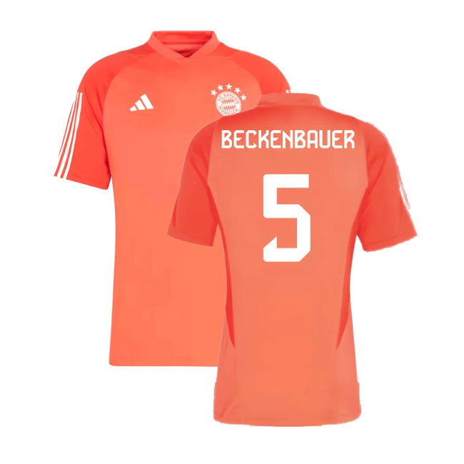 2023-2024 Bayern Munich Training Jersey (Red) (Beckenbauer 5)
