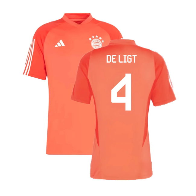 2023-2024 Bayern Munich Training Jersey (Red) (De Ligt 4)