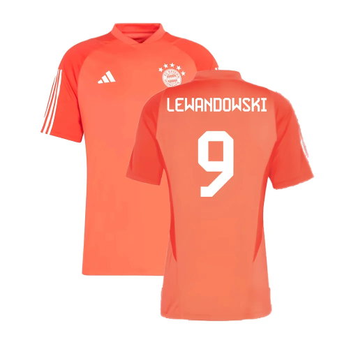2023-2024 Bayern Munich Training Jersey (Red) (Lewandowski 9)