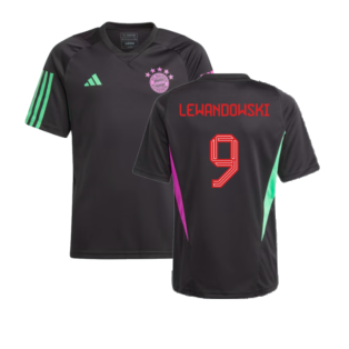 2023-2024 Bayern Munich Training Shirt (Black) - Kids (Lewandowski 9)