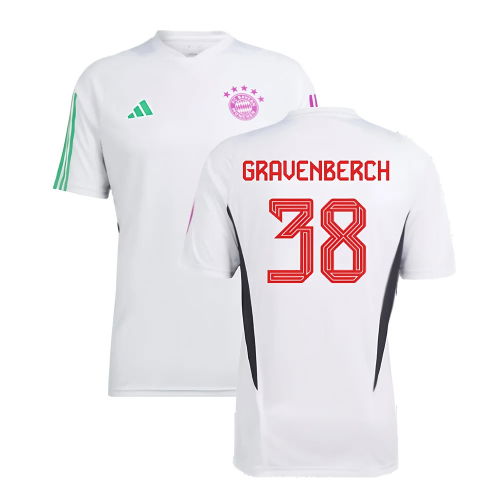 2023-2024 Bayern Munich Training Shirt (White) (Gravenberch 38)
