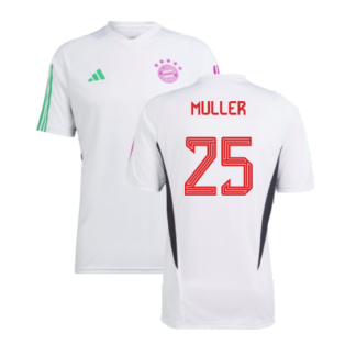2023-2024 Bayern Munich Training Shirt (White) (Muller 25)
