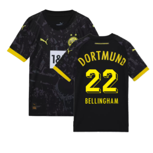 2023-2024 Borussia Dortmund Away Shirt (Kids) (Bellingham 22)