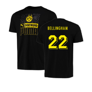 2023-2024 Borussia Dortmund FtblCore AOP Tee (Black) (Bellingham 22)