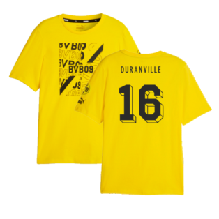 2023-2024 Borussia Dortmund FtblCore Graphic Tee (Yellow) (Duranville 16)