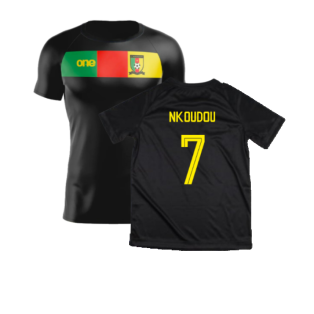 2023-2024 Cameroon Training Tee (Black) (NKOUDOU 7)