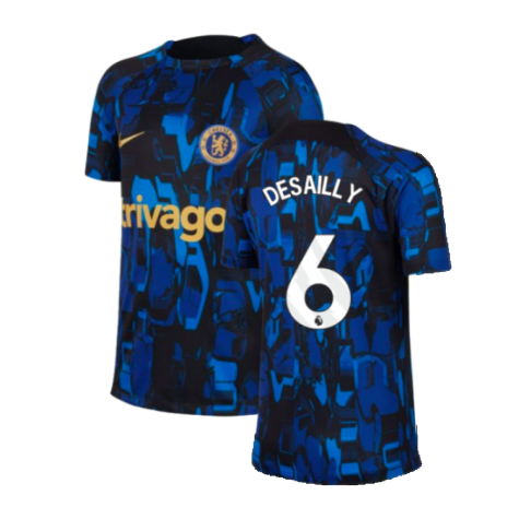 2023-2024 Chelsea Academy Pro Tee (Blue) - Kids (DESAILLY 6)