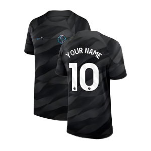 2023-2024 Chelsea Home Goalkeeper Shirt (Black) - KIds