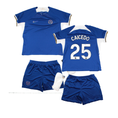 2023-2024 Chelsea Home Little Boys Mini Kit (Caicedo 25)