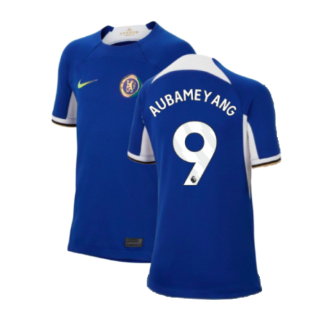 2023-2024 Chelsea Home Shirt (Kids) (AUBAMEYANG 9)