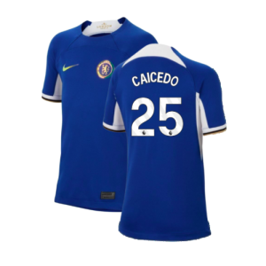 2023-2024 Chelsea Home Shirt (Kids) (Caicedo 25)