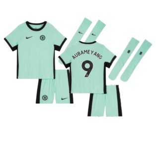 2023-2024 Chelsea Little Boys Third Mini Kit (AUBAMEYANG 9)