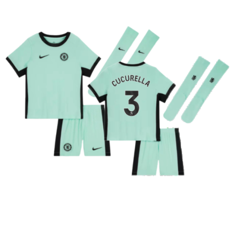 2023-2024 Chelsea Little Boys Third Mini Kit (Cucurella 3)