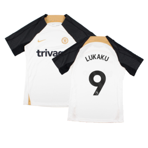 2023-2024 Chelsea Training Shirt (White) - Kids (LUKAKU 9)