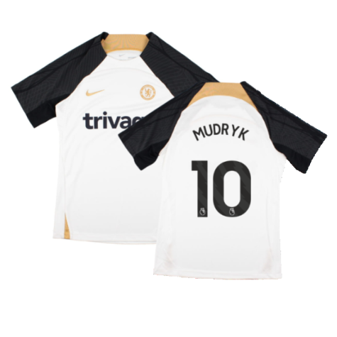 2023-2024 Chelsea Training Shirt (White) - Kids (MUDRYK 10)