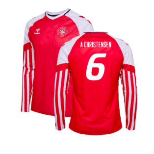 2023-2024 Denmark Long Sleeve Home Shirt (A Christensen 6)