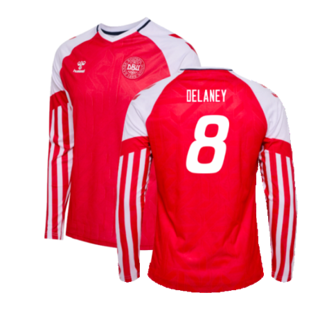2023-2024 Denmark Long Sleeve Home Shirt (Delaney 8)