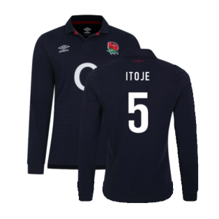 2023-2024 England Rugby Alternate LS Classic Jersey (Kids) (Itoje 5)