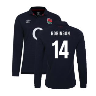 2023-2024 England Rugby Alternate LS Classic Jersey (Kids) (Robinson 14)