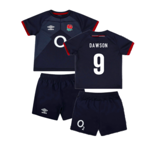 2023-2024 England Rugby Alternate Replica Infant Kit (Dawson 9)