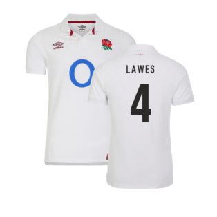 2023-2024 England Rugby Home Classic Jersey (Lawes 4)