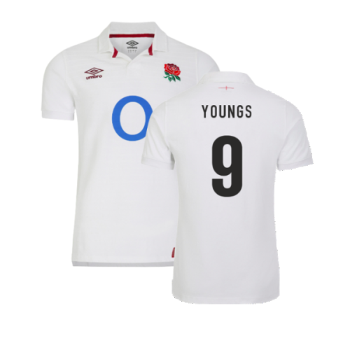 2023-2024 England Rugby Home Classic Jersey (Youngs 9)