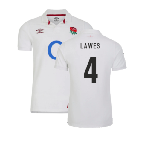 2023-2024 England Rugby Home Classic Shirt (Kids) (Lawes 4)