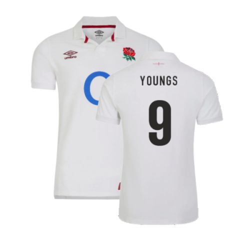 2023-2024 England Rugby Home Classic Shirt (Kids) (Youngs 9)
