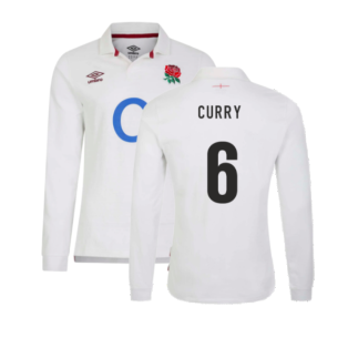 2023-2024 England Rugby Home LS Classic Jersey (Curry 6)