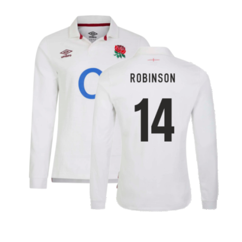 2023-2024 England Rugby Home LS Classic Jersey (Robinson 14)