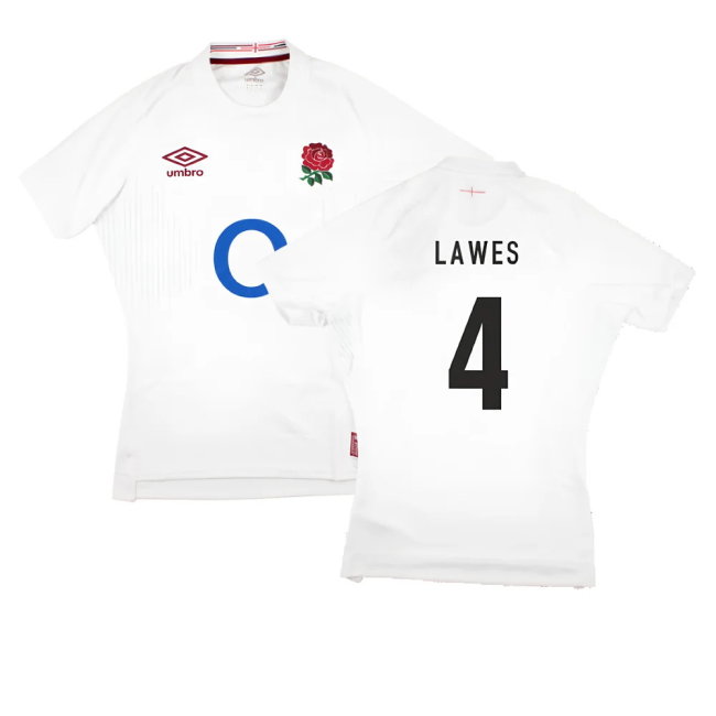 2023-2024 England Rugby Home Pro Jersey (Lawes 4)