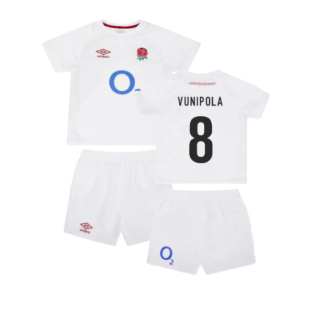 2023-2024 England Rugby Home Replica Infant Kit (Vunipola 8)