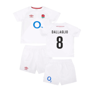 2023-2024 England Rugby Home Replica Infant Mini Kit (Dallaglio 8)