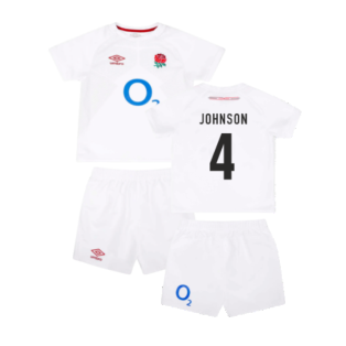 2023-2024 England Rugby Home Replica Infant Mini Kit (Johnson 4)