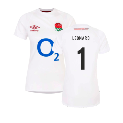 2023-2024 England Rugby Home Replica Shirt (Womens) (Leonard 1)