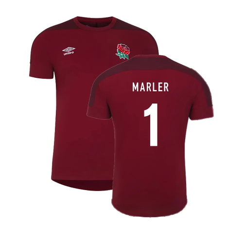 2023-2024 England Rugby Presentation T-Shirt (Tibetan Red) (Marler 1)