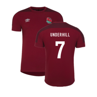 2023-2024 England Rugby Presentation T-Shirt (Tibetan Red) (Underhill 7)