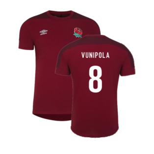 2023-2024 England Rugby Presentation T-Shirt (Tibetan Red) (Vunipola 8)