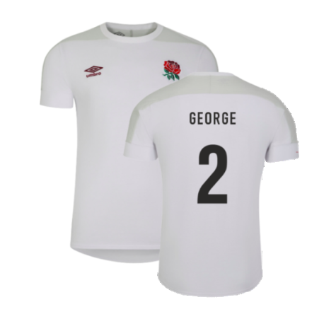 2023-2024 England Rugby Presentation Tee (White) (George 2)