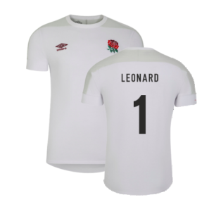 2023-2024 England Rugby Presentation Tee (White) (Leonard 1)